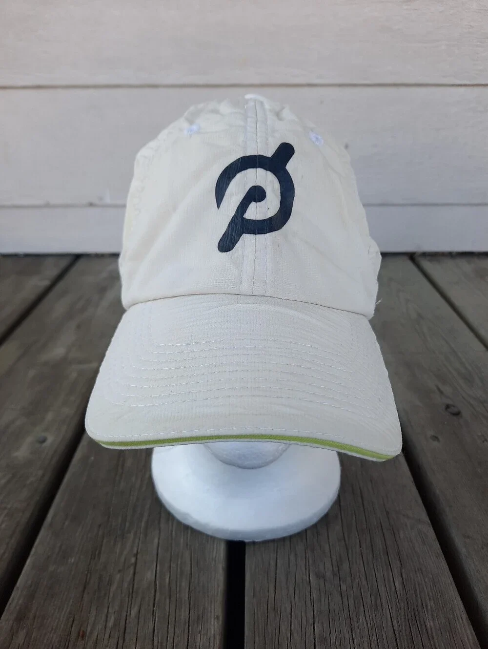 Peloton Exercise Off-White Vented Nylon Adjustable Hat Unisex OS *FLAWED*